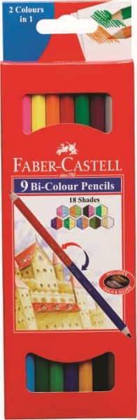Picture of Faber Castell Bi-Colour Pencil - Set of 9