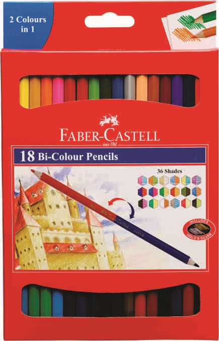 faber castell bi colour pencils