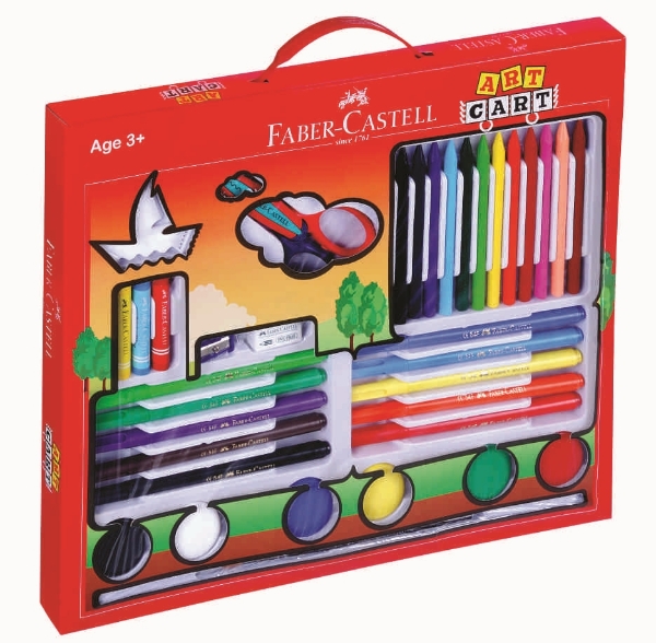 Picture of Faber Castell Art-Cart Kit (Assorted Crayons, Colour Pencils and Sketch pens)