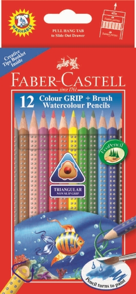 Picture of Faber Castell Grip Water Colour Pencil - Set of 12