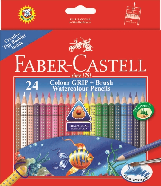 Picture of Faber Castell Grip Water Colour Pencil - Set of 24