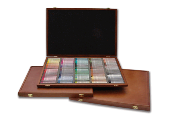 Picture of Mungyo Gallery Semi-Hard Pastel - Set of 120 (Artist Quality) Wooden Box