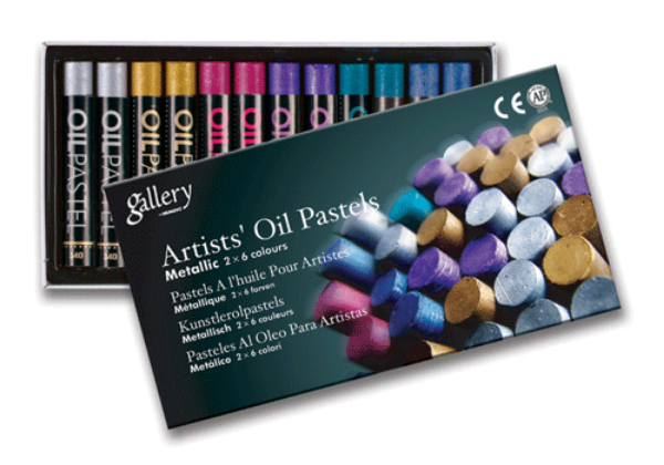 Picture of Mungyo Oil Pastel Artist - Set of 12 (6 Metallic Colours x 2 Each)