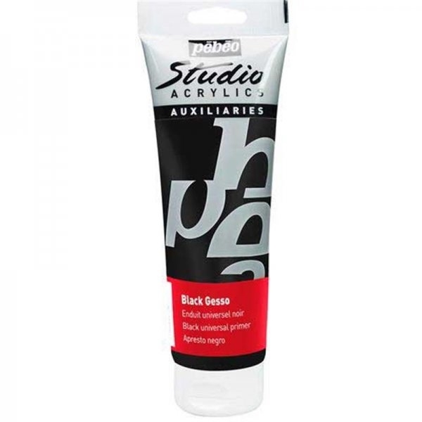 Picture of Pebeo Studio Acrylic Gesso - Black (Double Coat) 250ml