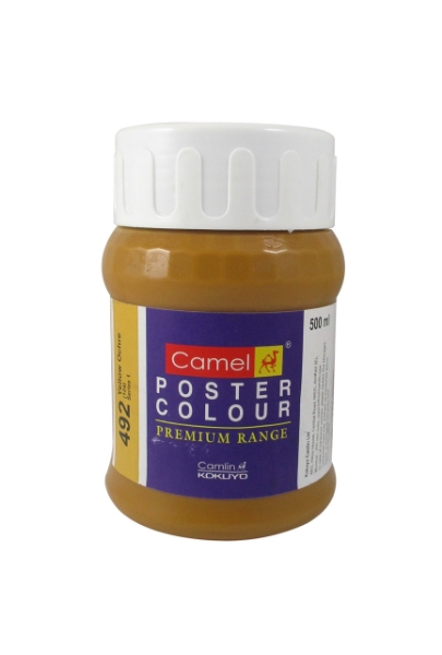 Picture of Camlin Poster Colour - SR1 500ml Yellow Ochre (492)