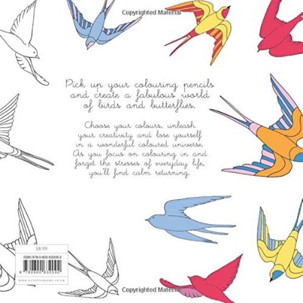 Picture of BIRDS & BUTTERFLIES: COLOURING FOR MINDFULNESS