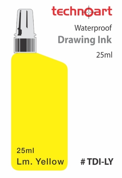 htconline.in| Isomars Waterproof Drawing Ink Yellow 25ml