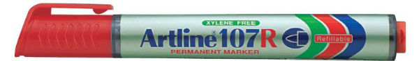 Picture of Artline 107R Refillable Permanent Marker Red 1.5mm