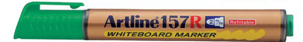 Picture of Artline 157R Refillable White Board Marker Green 2mm