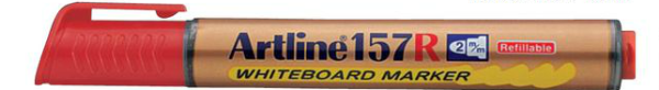 Picture of Artline 157R Refillable White Board Marker Red 2mm