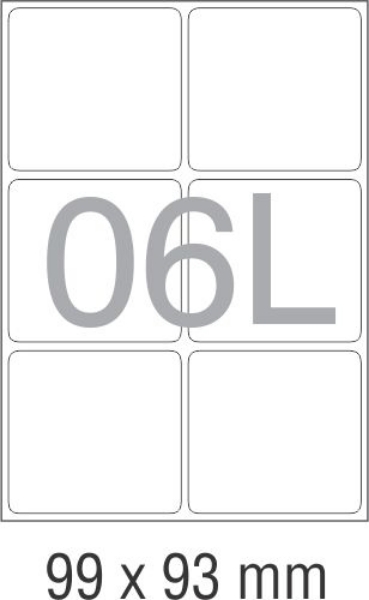Picture of Novajet Multipurpose Self Adhesive Labels 99mm x 93mm (06L)
