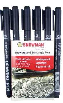 Picture of Snowman Drawing Pen Set of 6
