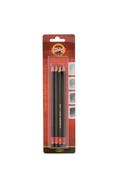 Picture of Kohinoor Toisondor Graphite Pencils 2B, 4B, 6B & 8B (Blister Pack)