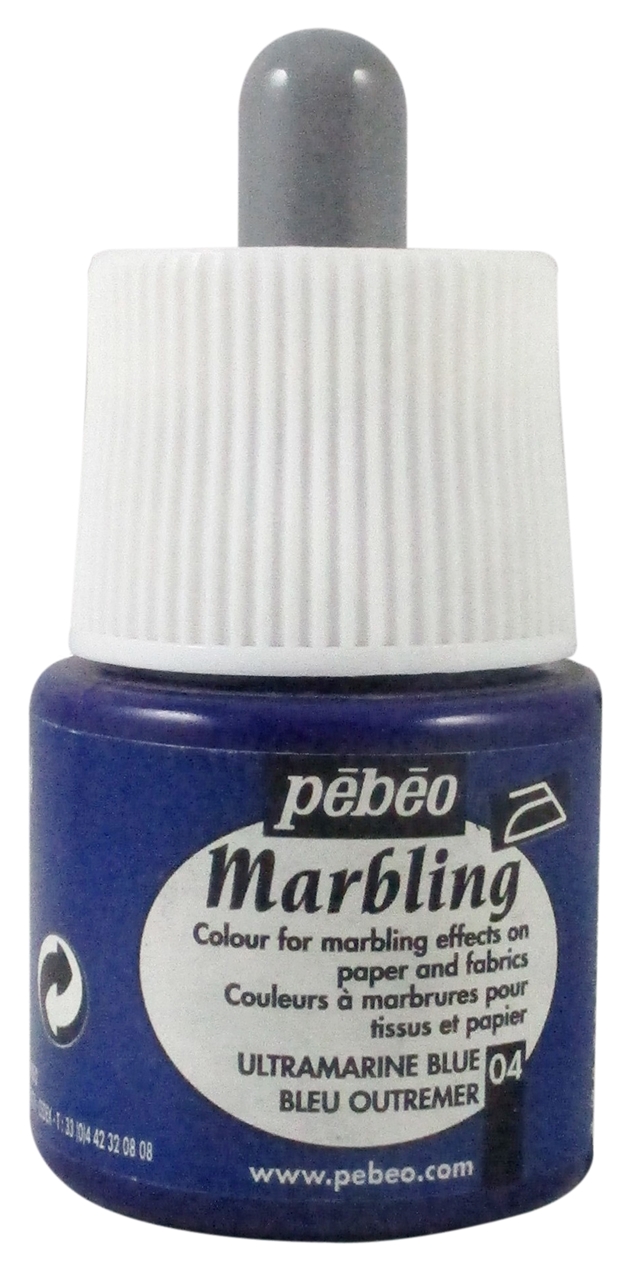 Hindustan Trading Company Pebeo Marbling Colour 45ml 04 Ultramarine Blue Pebeo Marbling