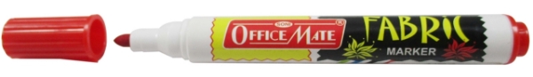 Picture of Office Mate Fabric Marker Red