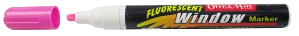 Picture of Office Mate Window Marker Fluorescent Light Pink
