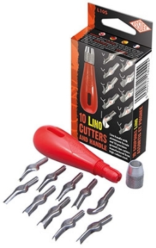 Picture of Essdee Lino Cutters and Handle Set of 10 (10 Cutters + 1 holder)