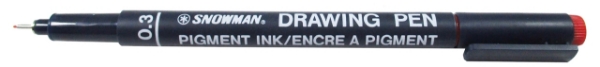 Picture of Snowman Drawing Pen 0.3mm Red