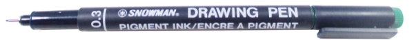 Picture of Snowman Drawing Pen 0.3mm Green