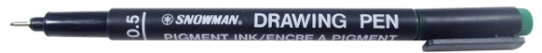 Picture of Snowman Drawing Pen 0.5mm Green