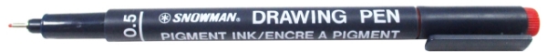 Picture of Snowman Drawing Pen 0.5mm Red