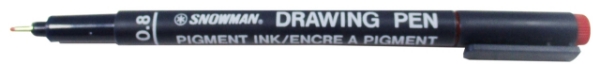 Picture of Snowman Drawing Pen 0.8mm Red