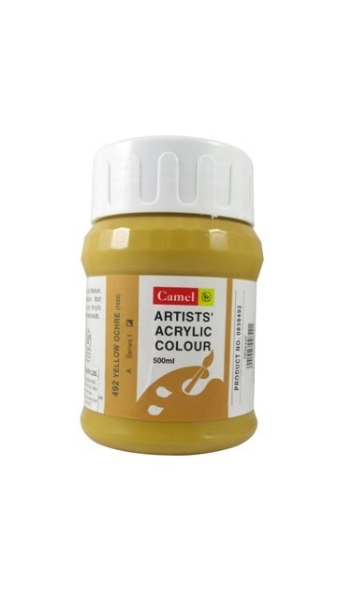 Picture of Camlin Artist Acrylic Colour 500ml - SR1 Yellow Ochre (492)