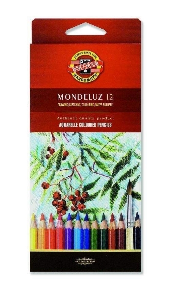Picture of Kohinoor Mondeluz Artist Aquarelle Colour Pencil Set Of 12 (Card Box)