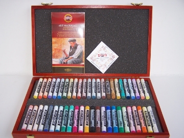 Picture of Kohinoor Artist Dry Chalks Set Of 48 (Assorted Colors) - Wooden Box