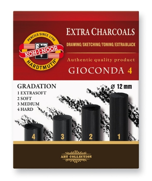 Picture of Kohinoor Gioconda Extra Charcoals Black Set Of 4