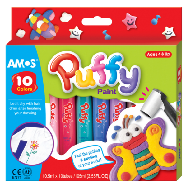 Picture of Amos Puffy Paint Set of 10 colours
