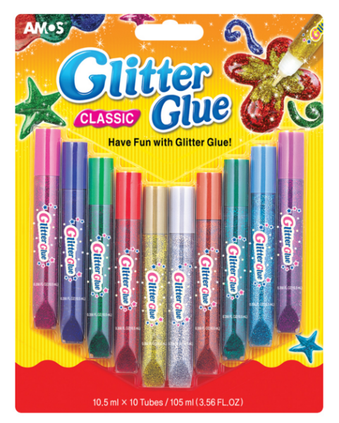 Picture of Amos Glitter Glue - Classic Set of 10 colours