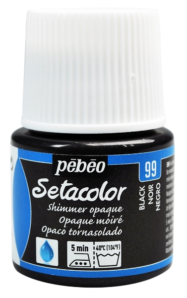 Picture of Pebeo Setacolour Opaque Shimmer - 45ml Black(99)