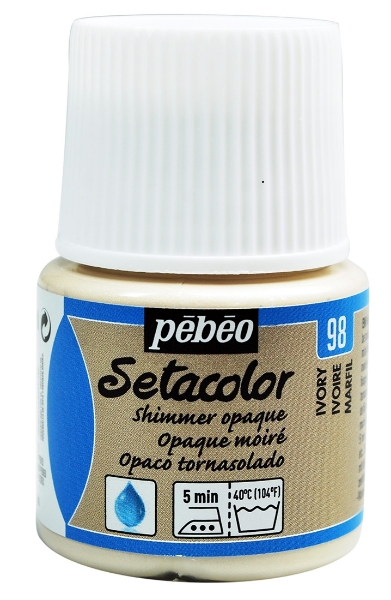 Picture of Pebeo Setacolour Opaque Shimmer - 45ml Ivory(98)