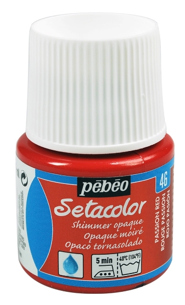 Picture of Pebeo Setacolour Opaque Shimmer - 45ml Passion Red(46)