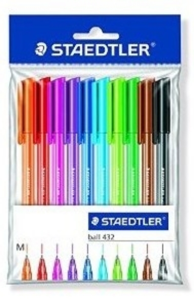Picture of Staedtler Ball Point Pen - 432 (Set of 10)