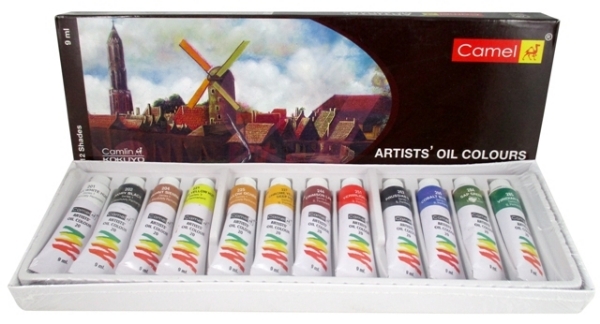 Picture of Camlin Artist Oil Colours - Set of 12 (9ml)