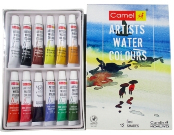 Picture of Camlin Artists Watercolours - Set of 12 shades (5ml)