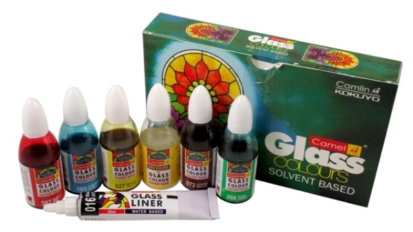 Picture of Camlin Glass Colours Set (Solvent Based)
