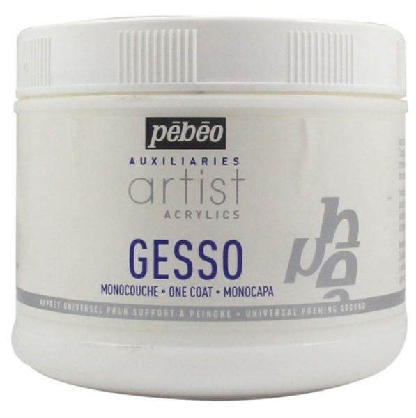 Picture of Pebeo Artist Acrylic Gesso White (Single Coat) - 500ml Jar