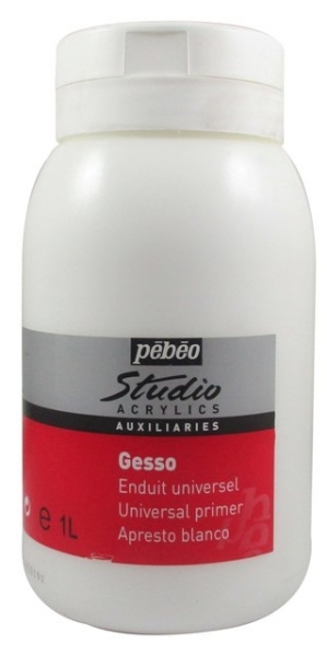 Picture of Pebeo Studio Acrylic Gesso - White (Double Coat) 1 Litre (Jar)