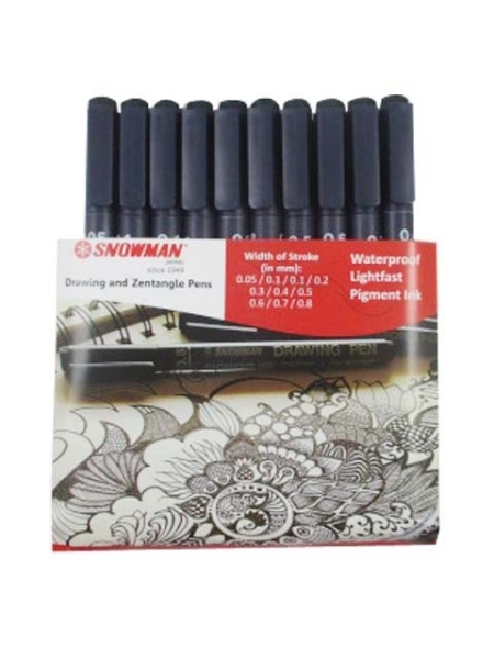 Snowman Drawing Pen Set of 10 