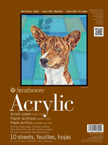 Picture of Strathmore 400 Series Acrylic Pad - Glue Bound - 400gsm 9x12" 10 (Sheets)