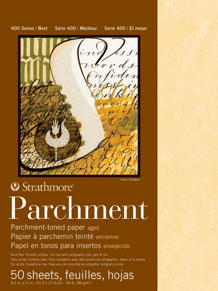 Picture of Strathmore 400 Series Aged Parchment Toned Paper - 89gsm 8.5x11" (50 Sheets)