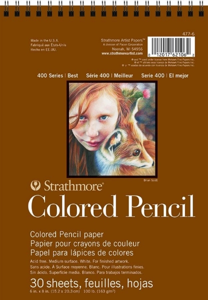 Picture of Strathmore 400 Series Colored Pencil Pad - Wire Bound - 163gsm 6x8" (30 Sheets)