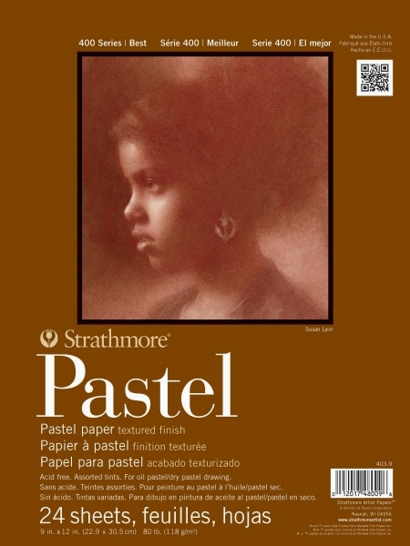 Picture of Strathmore 400 Series Pastel Pad Assorted Colours - Glue Bound - 118gsm 9x12" (24 Sheets)