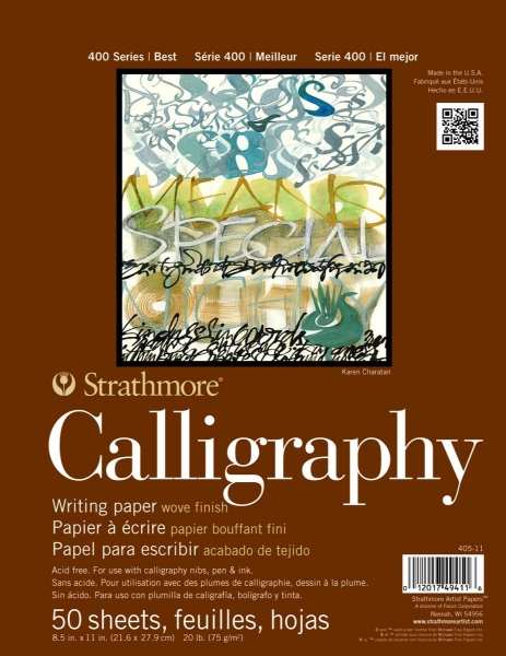 Picture of Strathmore 400 Series Calligraphy Pad - Tape Bound - 75gsm 8.5x11" (50 Sheets)
