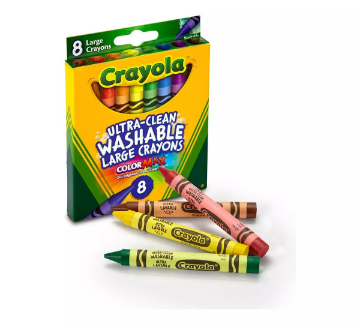 Picture of Crayola Ultra Clean Washable Large Crayons 8 Colours