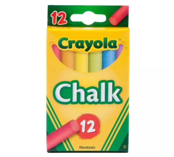 Picture of CRAYOLA CHALK COLOURED STICKS 12-0812