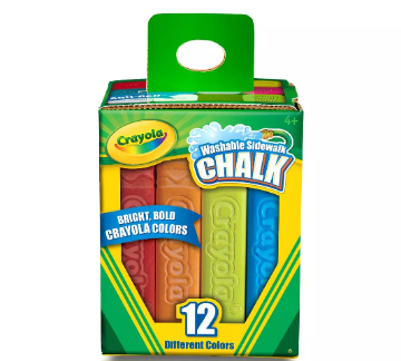Picture of Crayola Washable Sidewalk Chalk 12 Different Colours
